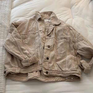 Mustard Seed Beige Kids Denim Jacket